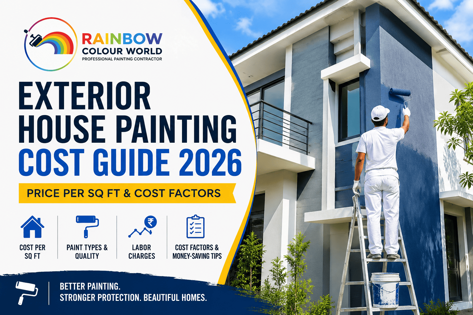 Exterior House Painting Cost Guide 2026: Price Per Sq Ft & Cost Factors