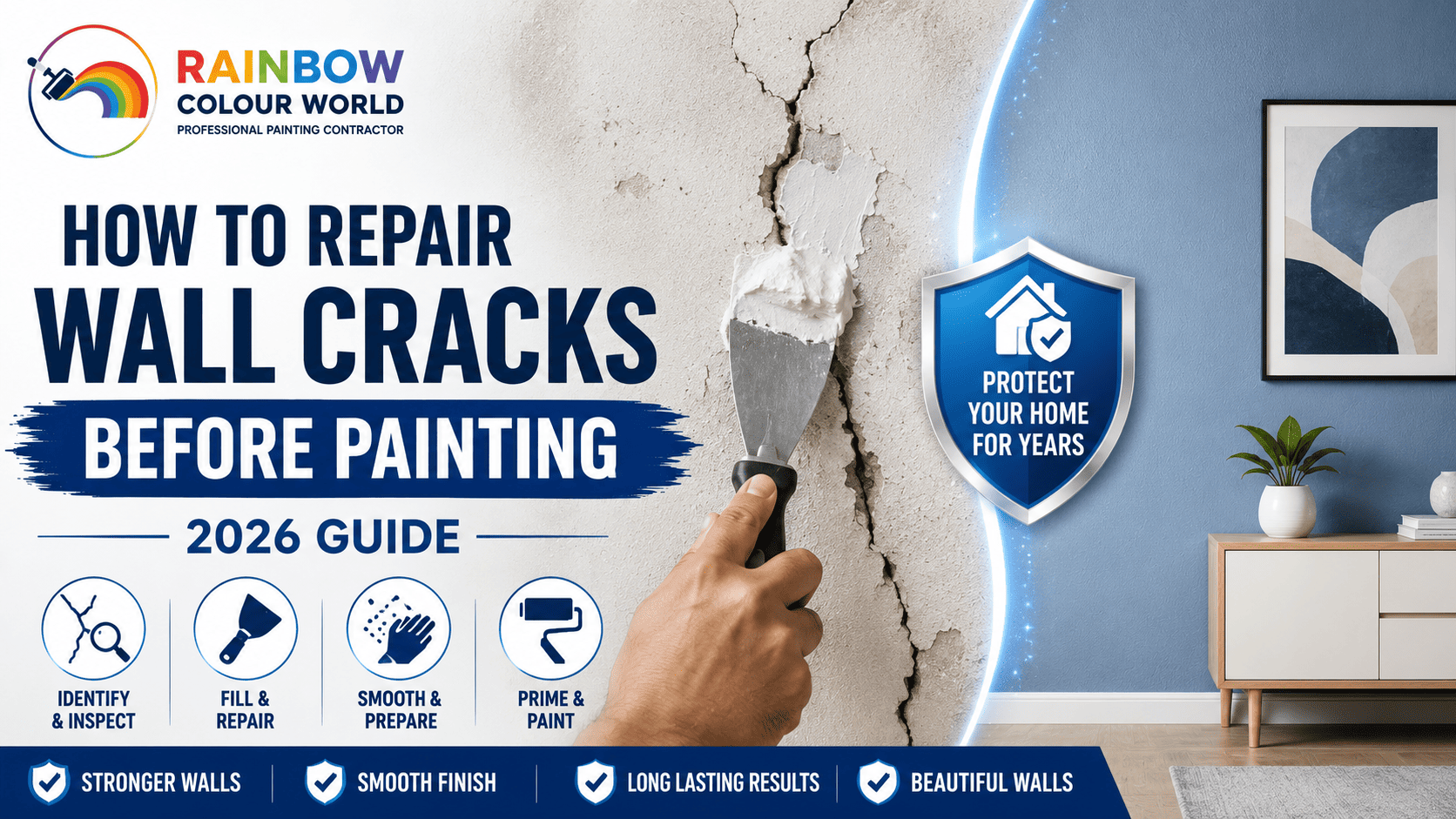 How to Repair Wall Cracks Before Painting: Complete Step-by-Step Guide