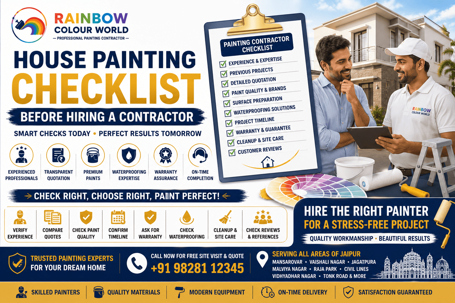 House Painting Checklist Before Hiring a Contractor: Complete Homeowner Guide